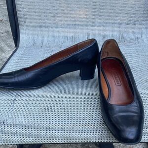 Coach Black and Brown Leather Loafers